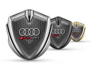 Audi Emblema Fender Badge Finitura Lussuosa Inox